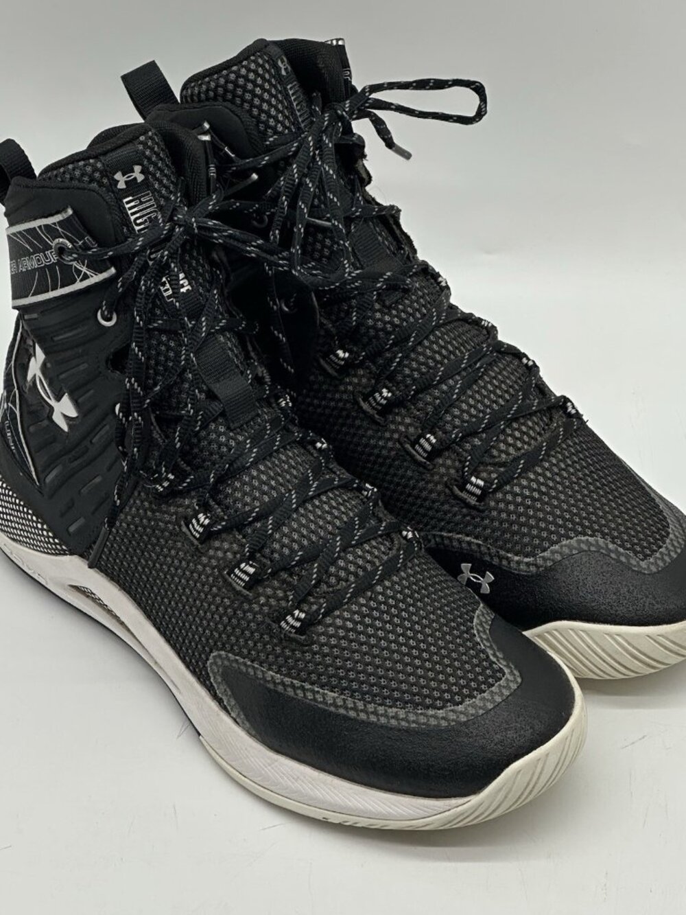 Under Armour Hovr Highlight Ace Black White Volleyball Shoes Women's Size 11